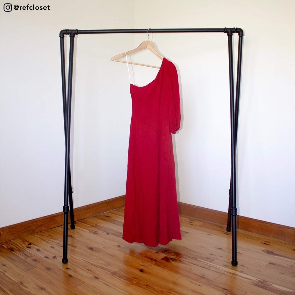 Reformation Red One-Shoulder Midi Dress - Picture 2 of 3